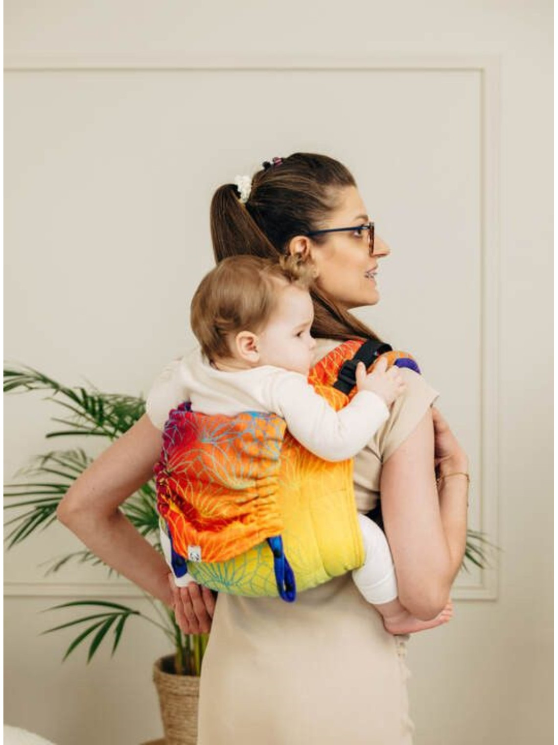 Lenny Buckle Onbuhimo PRO, Toddler, jacquard, (100% cotton) - RAINBOW LOTUS