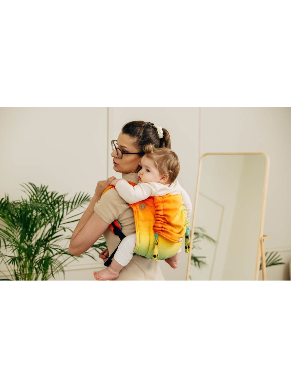 Lenny Buckle Onbuhimo PRO, Toddler, jacquard, (100% medvilnė) - RAINBOW BABY