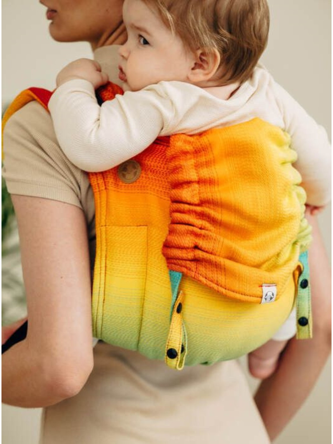 Lenny Buckle Onbuhimo PRO, Toddler, jacquard, (100% medvilnė) - RAINBOW BABY