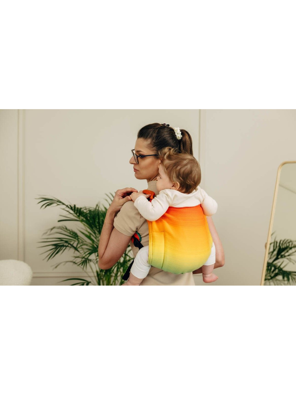 Lenny Buckle Onbuhimo PRO, Toddler, jacquard, (100% medvilnė) - RAINBOW BABY