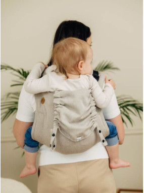 Lenny Buckle Onbuhimo PRO, Toddler, broken-twill, (100% cotton) - PEANUT BUTTER
