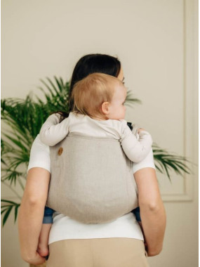 Lenny Buckle Onbuhimo PRO, Toddler, broken-twill, (100% cotton) - PEANUT BUTTER