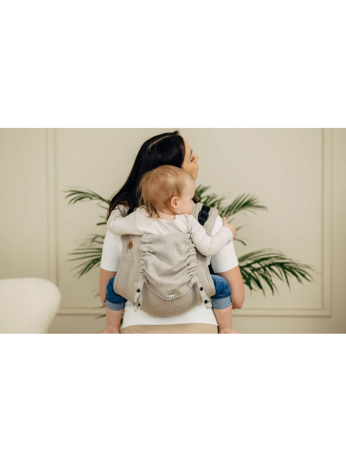 Lenny Buckle Onbuhimo PRO, Toddler, broken-twill, (100% cotton) - PEANUT BUTTER