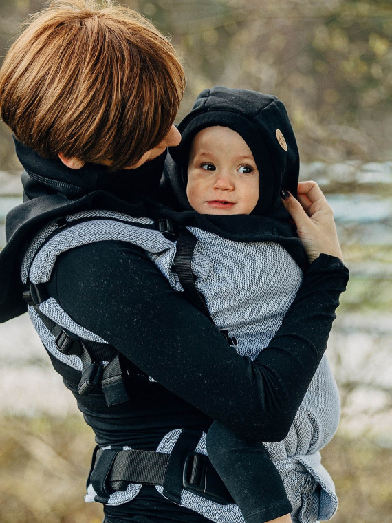 Apykaklė Double Turtleneck (bliuzono audinys), Black