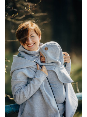 Apykaklė Double Turtleneck (bliuzono audinys), Grey Melange