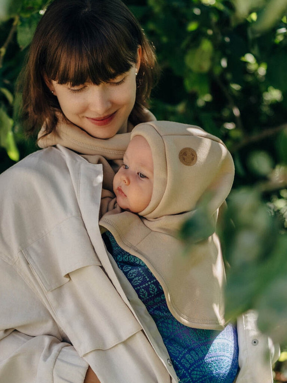 Apykaklė Double Turtleneck (bliuzono audinys), Beige