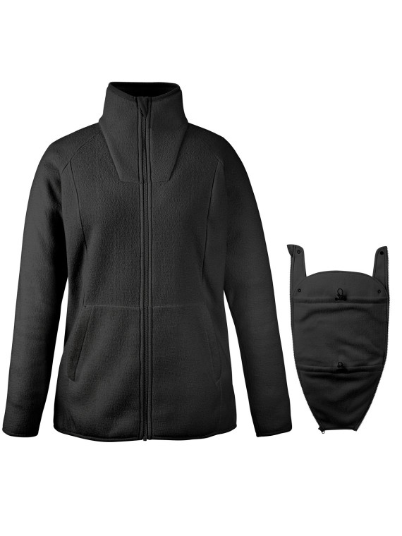 Mamalila Fleece Babywearing Jacket Basel, Black