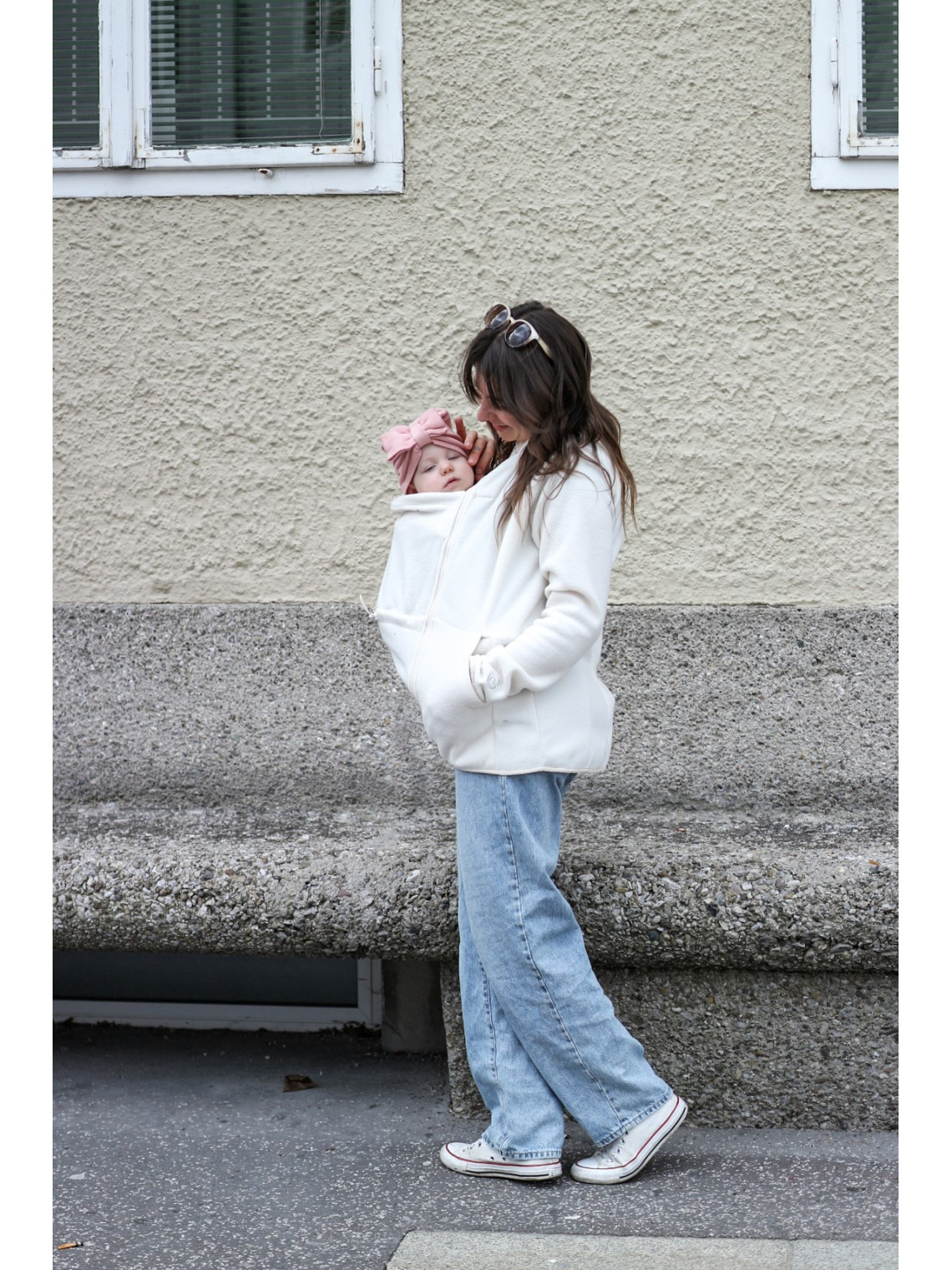 Megztinis Mamalila Fleece Basel, Off White