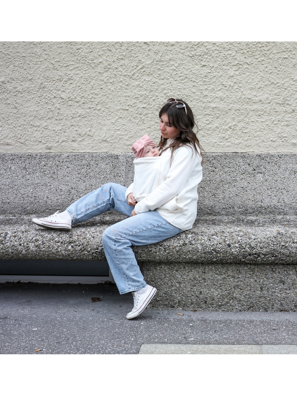 Megztinis Mamalila Fleece Basel, Off White