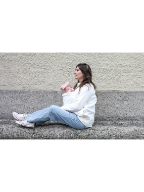 Megztinis Mamalila Fleece Basel, Off White