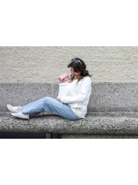 Megztinis Mamalila Fleece Basel, Off White