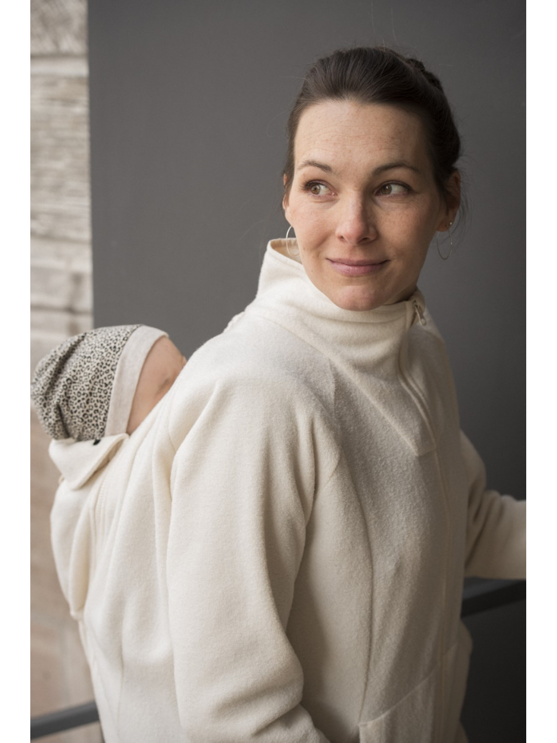 Megztinis Mamalila Fleece Basel, Off White