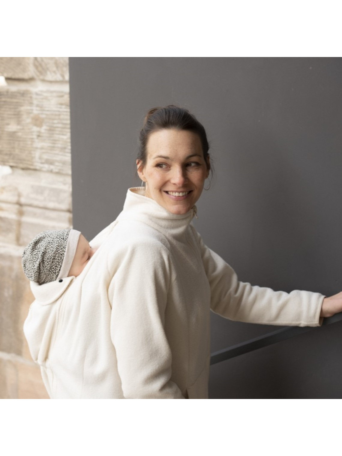 Megztinis Mamalila Fleece Basel, Off White
