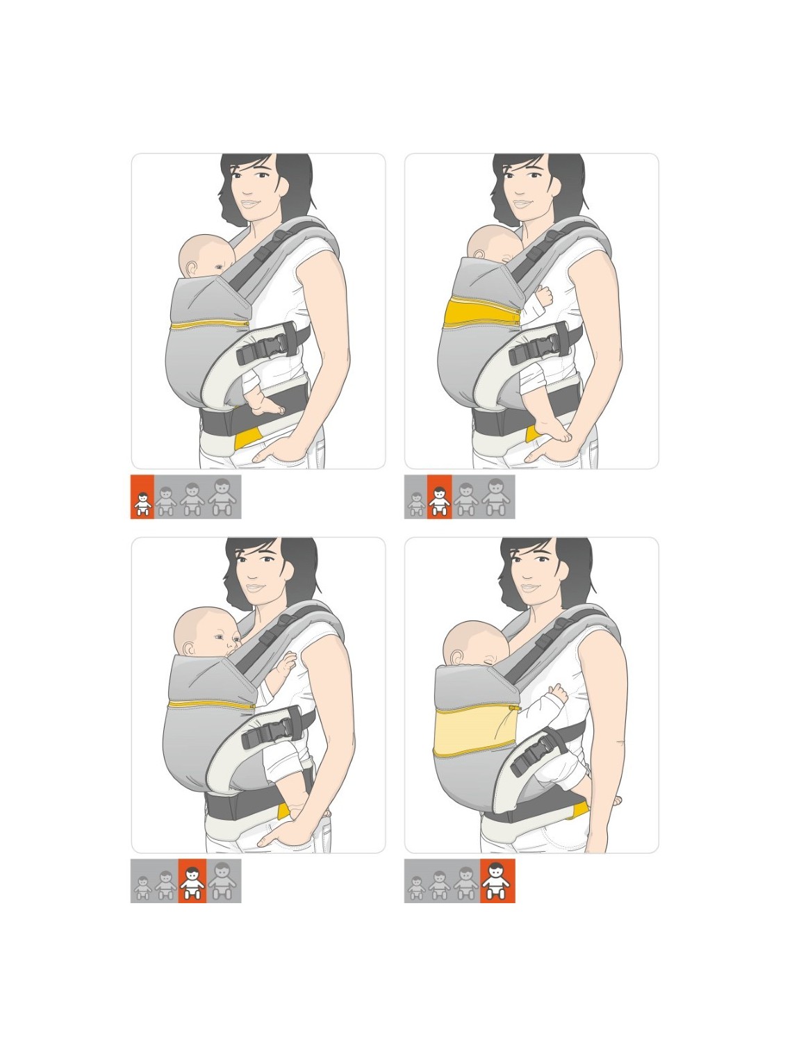Manduca XT – adjustable carrier from 3.5 to 20 kg