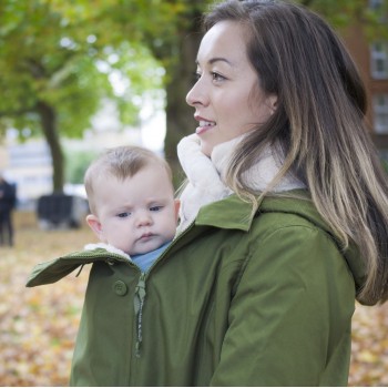 Wallaby - babywearing coat, Forest Green